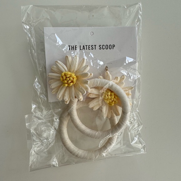 White Gold Hoop Earrings - Picture 2 of 2